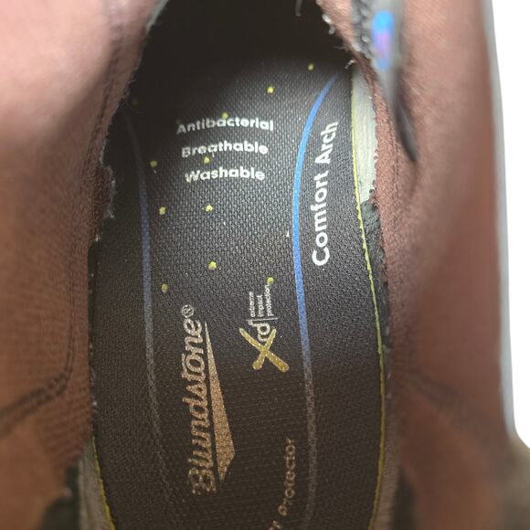 Blundstone Stout Steel Toe Black Chelsea Work Boot  Excellent Mens AU 9.5, US 10 - Picture 9 of 10